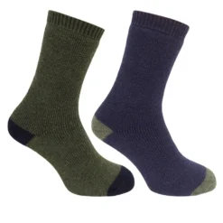 Hoggs Of Fife Country Short Socks (Twin Pack) - Dark Green/Dark Navy