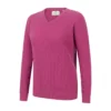 Hoggs Of Fife Ladies Lauder Cable Pullover - Cerise