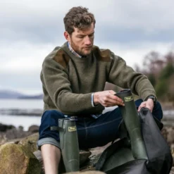 Hoggs Of Fife Melrose Hunting Pullover - Marled Green -Apparel Series Shop SWEHOGMELHUNMAG 3