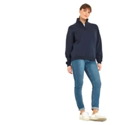 Schoffel Ladies Sennen Cove 1/4 Zip Sweatshirt - Navy -Apparel Series Shop SWESCHLADSECNAV 4