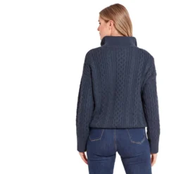 Schoffel Ladies Settle 1/4 Zip Sweater - Slate Navy -Apparel Series Shop SWESCHLADSETSLN 2