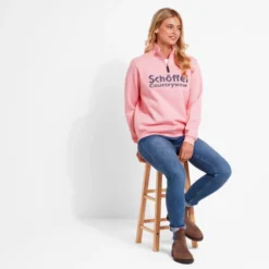 Schoffel Ladies St Issey Sweatshirt - Dusky Pink -Apparel Series Shop SWESCHLADSTIDAP 4