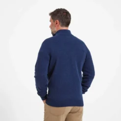 Schoffel Lambswool 1/4 Zip Sweater - Indigo 7 Schoffel Lambswool 1/4 Zip Sweater - Indigo -Apparel Series Shop SWESCHLAM14ZIND 4