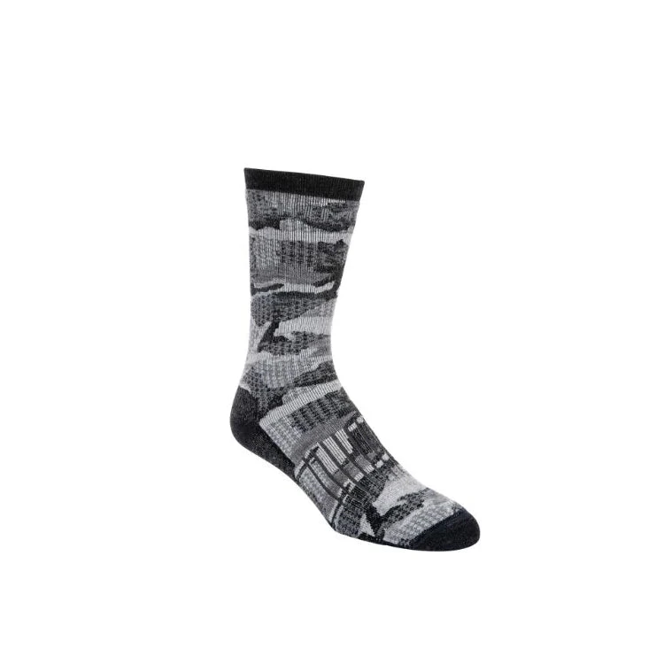 Simms Merino Midweight Hiker Sock - Hex Flo Carbon 1 Simms Merino Midweight Hiker Sock - Hex Flo Carbon