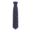 Hoggs Of Fife 100% Silk Woven Tie Pheasants Boxed - Navy