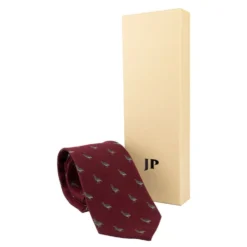 Jack Pyke Partridge Silk Tie - Burgundy -Apparel Series Shop TIEPYKSILPARBURONE4