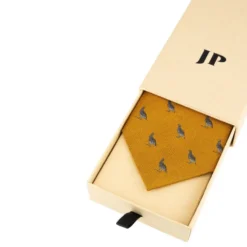 Jack Pyke Partridge Silk Tie - Mustard -Apparel Series Shop TIEPYKSILPARMUSONE5