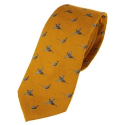 Jack Pyke Pheasant Silk Tie - Mustard