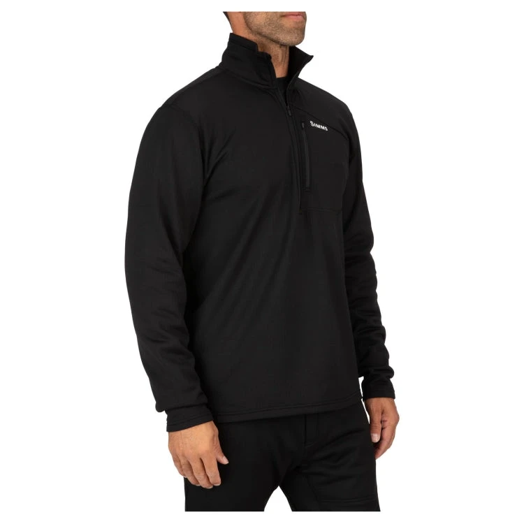 Simms Thermal 1/4 Zip Top - Black 2 Simms Thermal 1/4 Zip Top - Black - Image 2