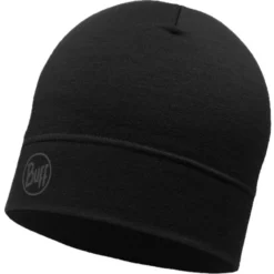 Buff Merino Lightweight Beanie - Solid Black
