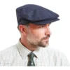 Schoffel Countryman Tweed Cap - Navy Herringbone