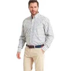 Schoffel Holkham Classic Shirt - Pale Blue/Lemon/Navy