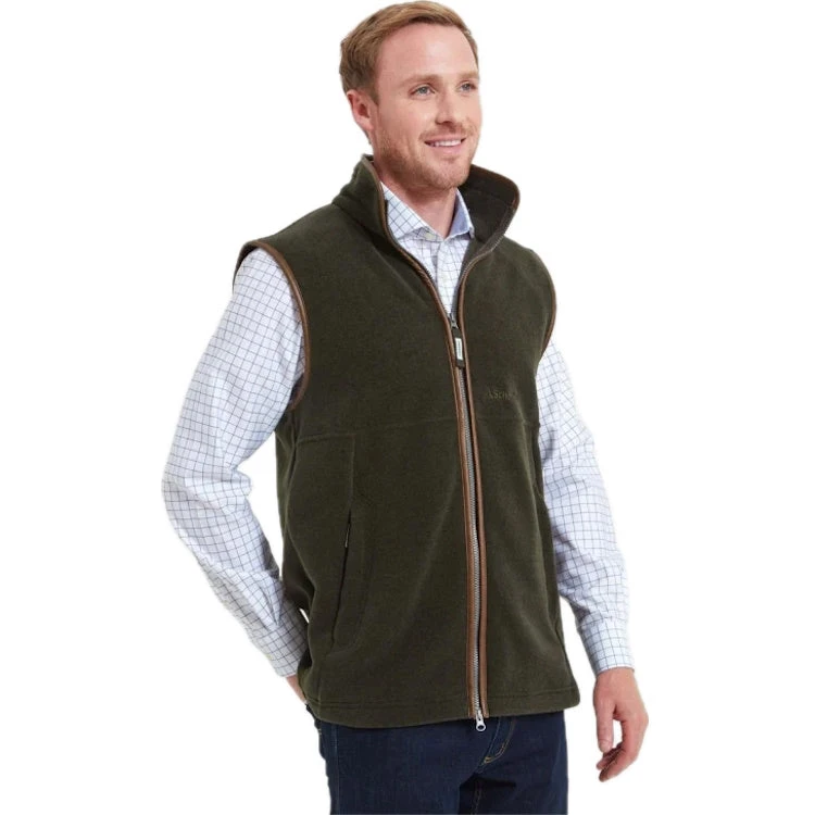 Schoffel Oakham Fleece Gilet - Dark Olive 1 Schoffel Oakham Fleece Gilet - Dark Olive