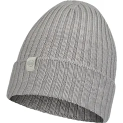 Buff Norval Knitted Beanie - Light Grey