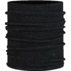 Buff Merino Fleece Neck Gaiter - Solid Black