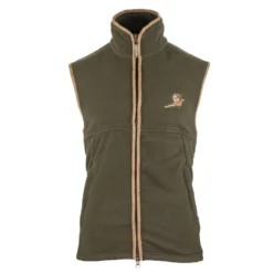 Jack Pyke Countryman Fleece Gilet - Dark Olive With Pheasant