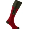 Pennine Royale Shooting Socks And Garter Set - Deep Red