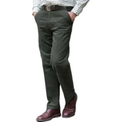 Hoggs Of Fife Monarch II Moleskin Jeans - Dark Olive