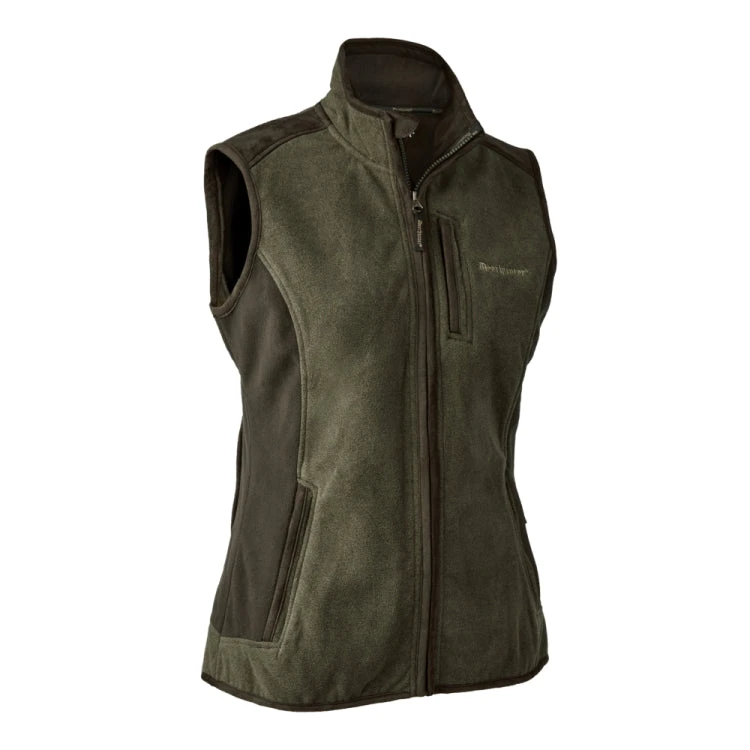 Deerhunter Ladies Pam Bonded Fleece Waistcoat - Graphite Green Melange 1 Deerhunter Ladies Pam Bonded Fleece Waistcoat - Graphite Green Melange