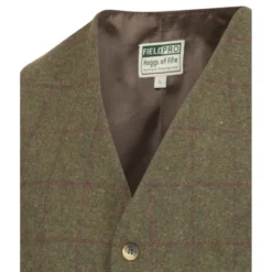 Hoggs Of Fife Tummel Tweed Dress Waistcoat - Olive/Wine -Apparel Series Shop WAIHOGTWETUDOLW 2