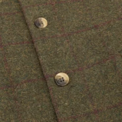 Hoggs Of Fife Tummel Tweed Dress Waistcoat - Olive/Wine -Apparel Series Shop WAIHOGTWETUDOLW