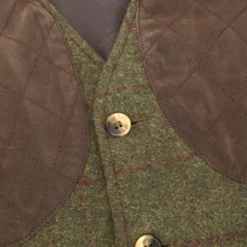 Hoggs Of Fife Tummel Tweed Field Waistcoat - Olive/Wine -Apparel Series Shop WAIHOGTWETUFOLW 2