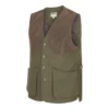 Hoggs Of Fife Tummel Tweed Field Waistcoat - Olive/Wine